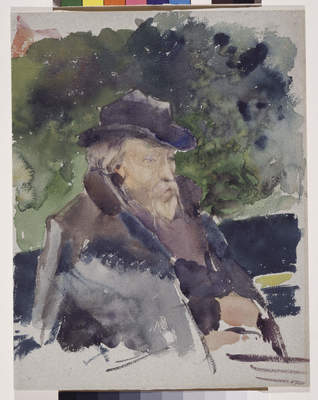 Sketch of Edward Burne-Jones in a Boat, Walton-on-Thames, 1882, Jules Bastien-Lepage