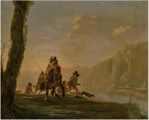 LANDSCAPE WITH A DEPARTURE FOR A HUNT, , Jan Asselijn