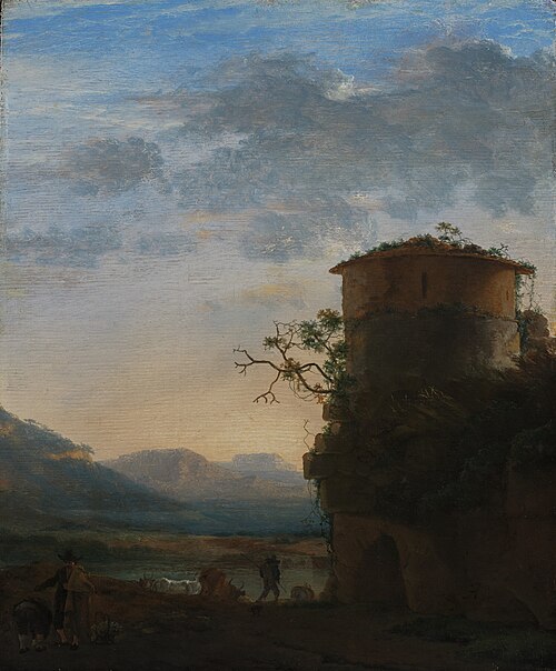 Peasants and Cattle beside a Tower, 1646, Jan Asselijn