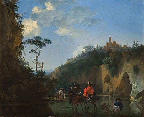 Ford between High Cliffs, 1644, Jan Asselijn