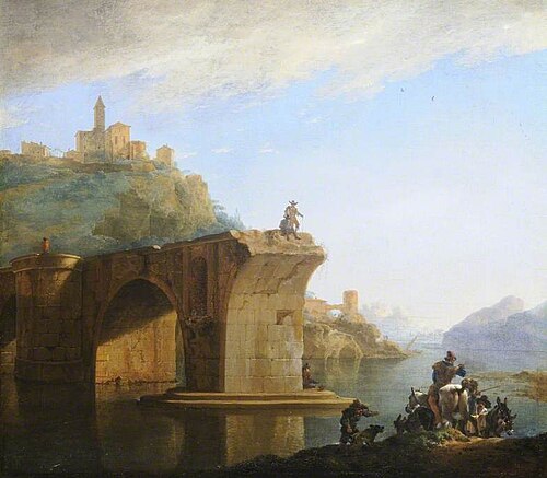 Landscape with a Bridge in the Italian Countryside, 1646, Jan Asselyn