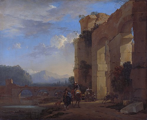 Muleteers beside an Italian Ruin, 1650, Jan Asselijn
