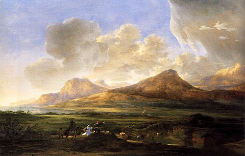 Bord de rivière avec bergers, 1650, Jan Asselyn