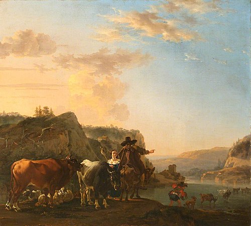 A Landscape with Peasants, 1639, Jan Asselyn