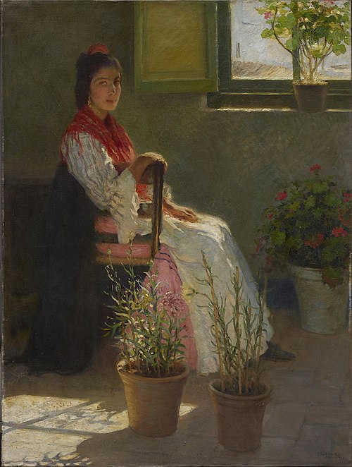 Gypsy and Sunlight (Gitana y Sol), 1909, Francis Luis Mora