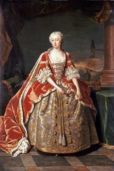 Porträt der Porträt Augustas von Sachsen-Gotha-Altenburg (1719-1772), 1742, Jean-Baptiste van Loo