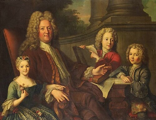 Portrait présumé du duc du Maine et ses enfants, 1800, Jean-Baptiste van Loo