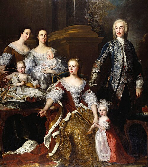 Augusta, Princess of Wales with Members of her Family and Household, 1739, Jean-Baptiste van Loo