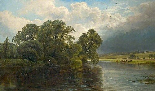 The Trent below Donington, Derbyshire, 1875, George Turner