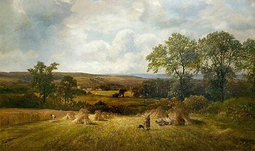 Harvest Scene, Barrow-on-Trent, Derbyshire, 1881, George Turner