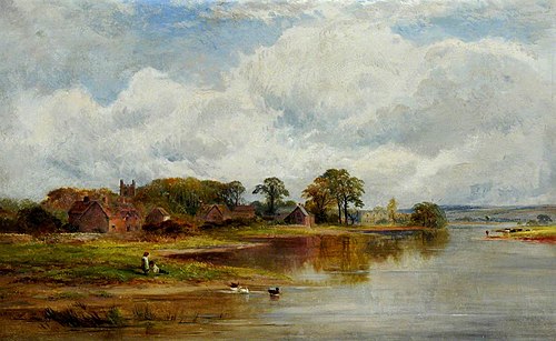 The Trent at Swarkestone, Derbyshire, 1887, George Turner