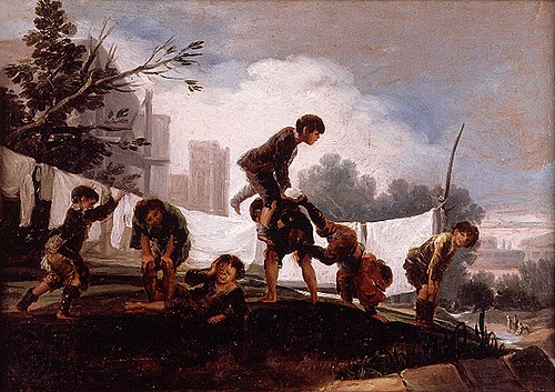 Children playing leapfrog, 1780, Francisco de Goya