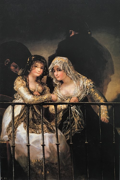 Majas on the Balcony, 1850, Francisco Goya