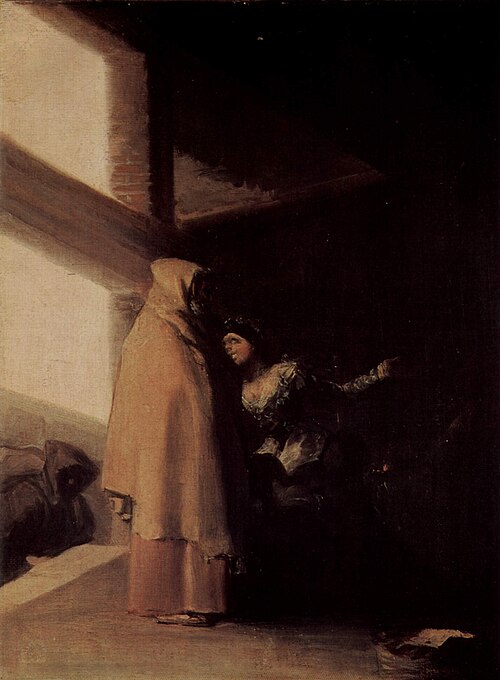 The Friar's visit, 1850, Francisco Goya