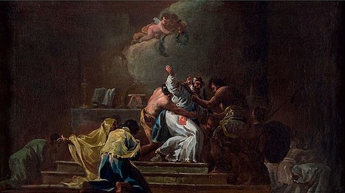 Death of Saint Albert of Jerusalem, 1772, Francisco Goya