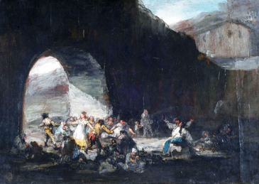 Fiesta popular bajo un puente, 1810, Francisco de Goya