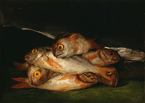 Still Life with Golden Bream, 1808, Francisco de Goya
