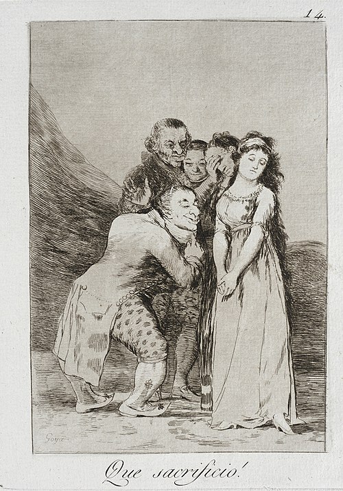 What a sacrifice!, 1799, Francisco de Goya