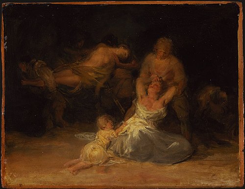 Act of Violence against Two Women, 1810, Francisco Goya