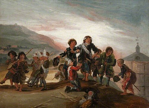 Boys Playing at Soldiers, 1787, Francisco de Goya