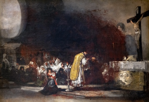 La Messe des relevailles, 1810, Francisco de Goya