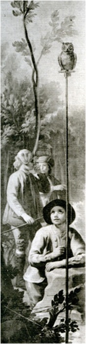 Boys hunting with an owl, 1775, Francisco Goya