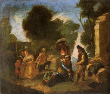 The hold up, 1776, Francisco Goya