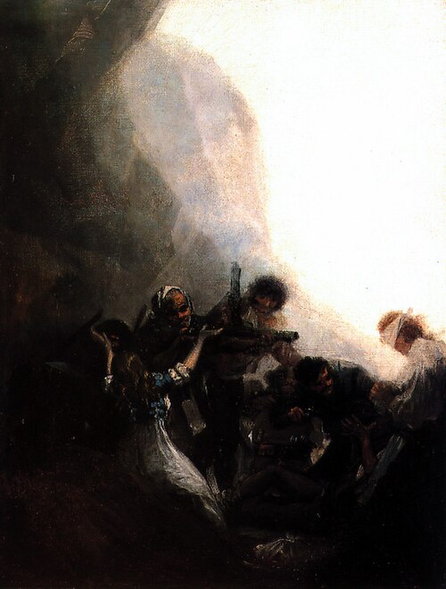 Assaut des bandits I, II, III, 1798, Francisco Goya