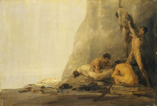 Cannibales préparant leurs victimes, 1800, Francisco de Goya
