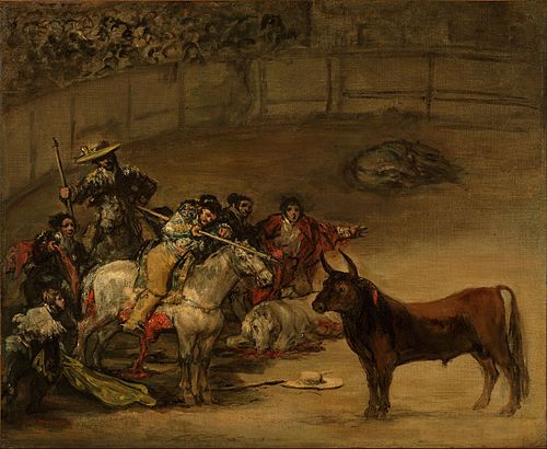 Bullfight, Suerte de Varas, 1824, Francisco de Goya