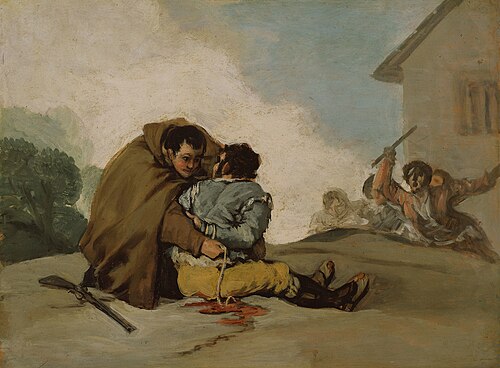 Friar Pedro Binds El Maragato with a Rope, 1806, Francisco de Goya