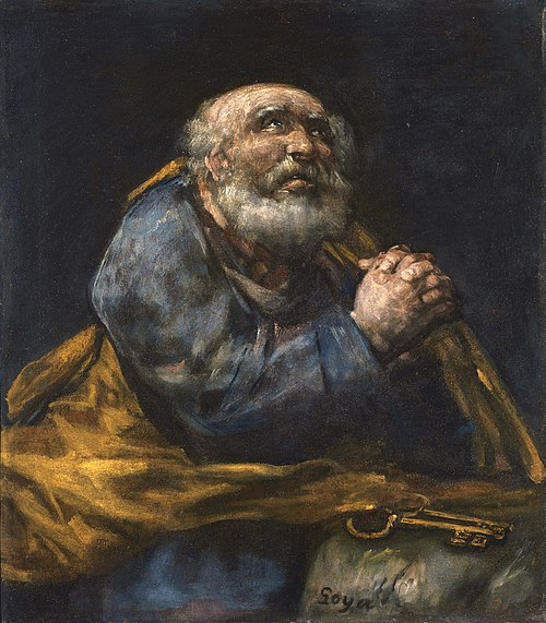 The Repentant St. Peter, 1823, Francisco de Goya
