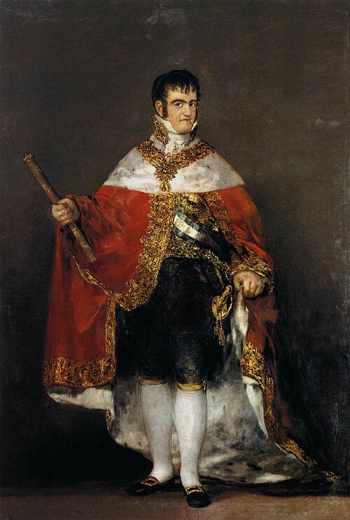 Ferdinand VII avec le manteau royal, 1814, Francisco de Goya