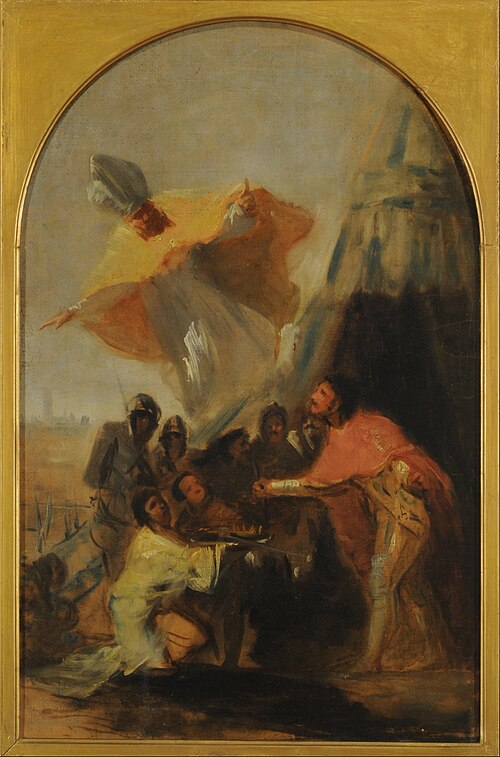 Apparition of Saint Isidore to Saint Ferdinand, king, before the walls of Seville, 1799, Francisco Goya