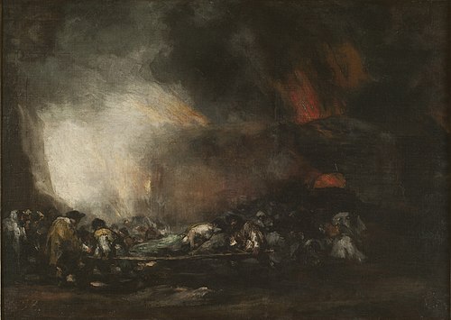 Fire of a Hospital, , Francisco de Goya