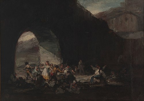 Popular Party Under a Bridge or Popular Dance, , Francisco de Goya