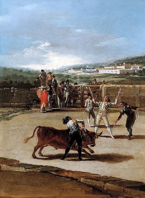 La Pose des banderilles, 1793, Francisco de Goya