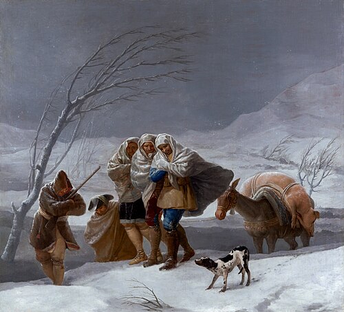 La Neige, 1787, Francisco de Goya
