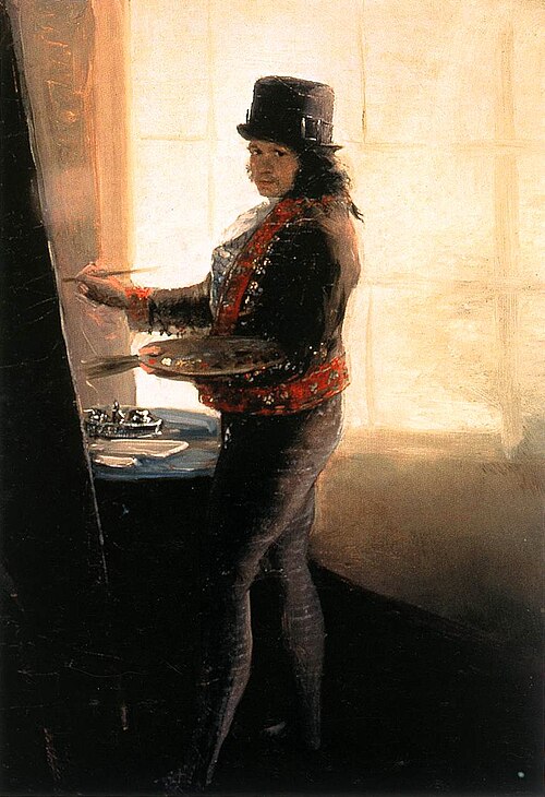 Autoportrait dans l'atelier, 1790, Francisco de Goya