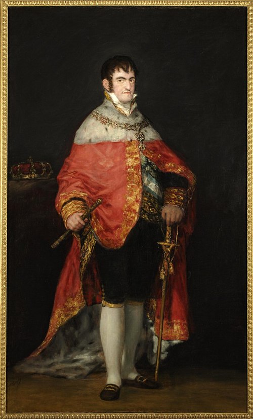 Portrait of Ferdinand VII in his royal coat, 1815, Francisco de Goya