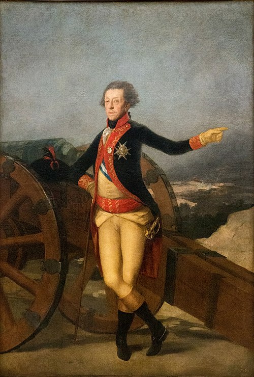 El general Ricardos, ante su cañón de batalla por Goya, 1794, Francisco de Goya