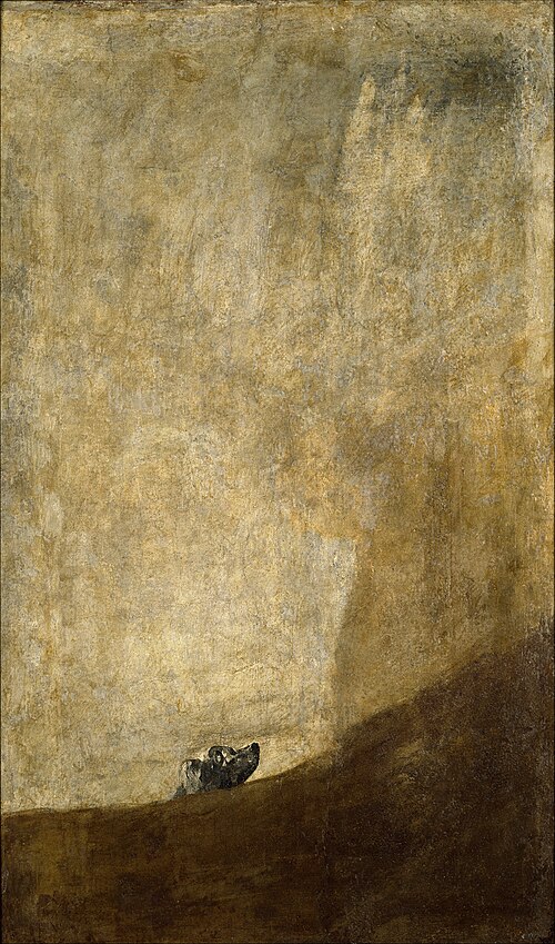 Le Chien, 1819, Francisco de Goya