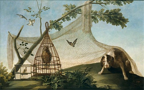Chasse avec un appeau, 1775, Francisco de Goya