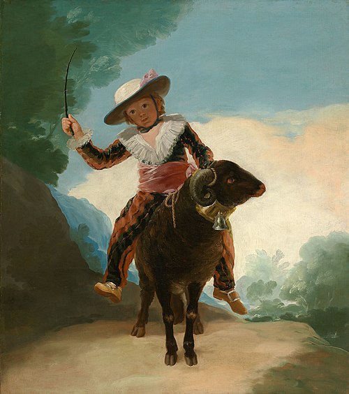 Enfant montant un mouton, 1786, Francisco de Goya