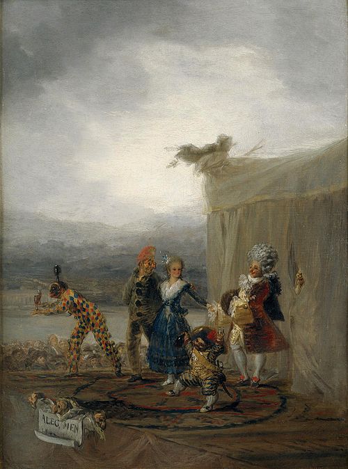 Des acteurs comiques ambulants, 1793, Francisco de Goya