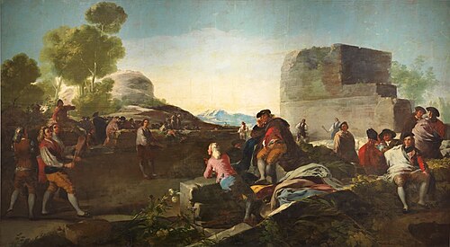 jeu de balle avec raquette, 1779, Francisco de Goya