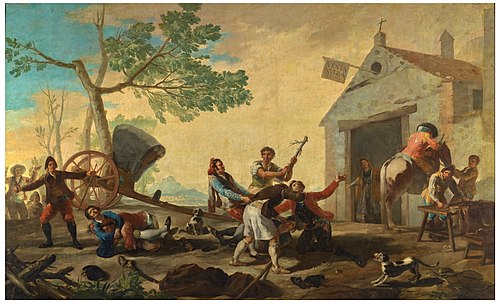 La Dispute à la Venta nueva, 1777, Francisco de Goya