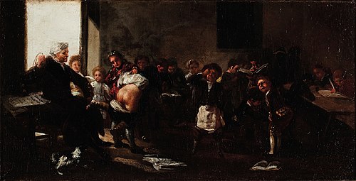 Les Leçons entrent dans le sang, 1780, Francisco de Goya
