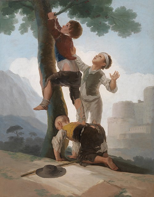Boys climbing a tree, 1791, Francisco Goya
