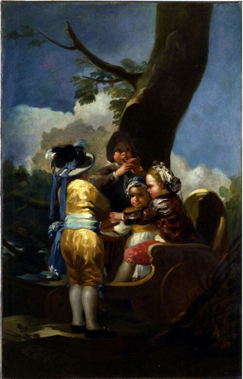 Enfants dans un chariot, 1779, Francisco de Goya